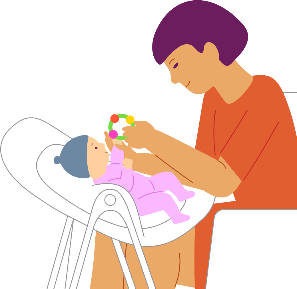 Reaching for the toy, step 5