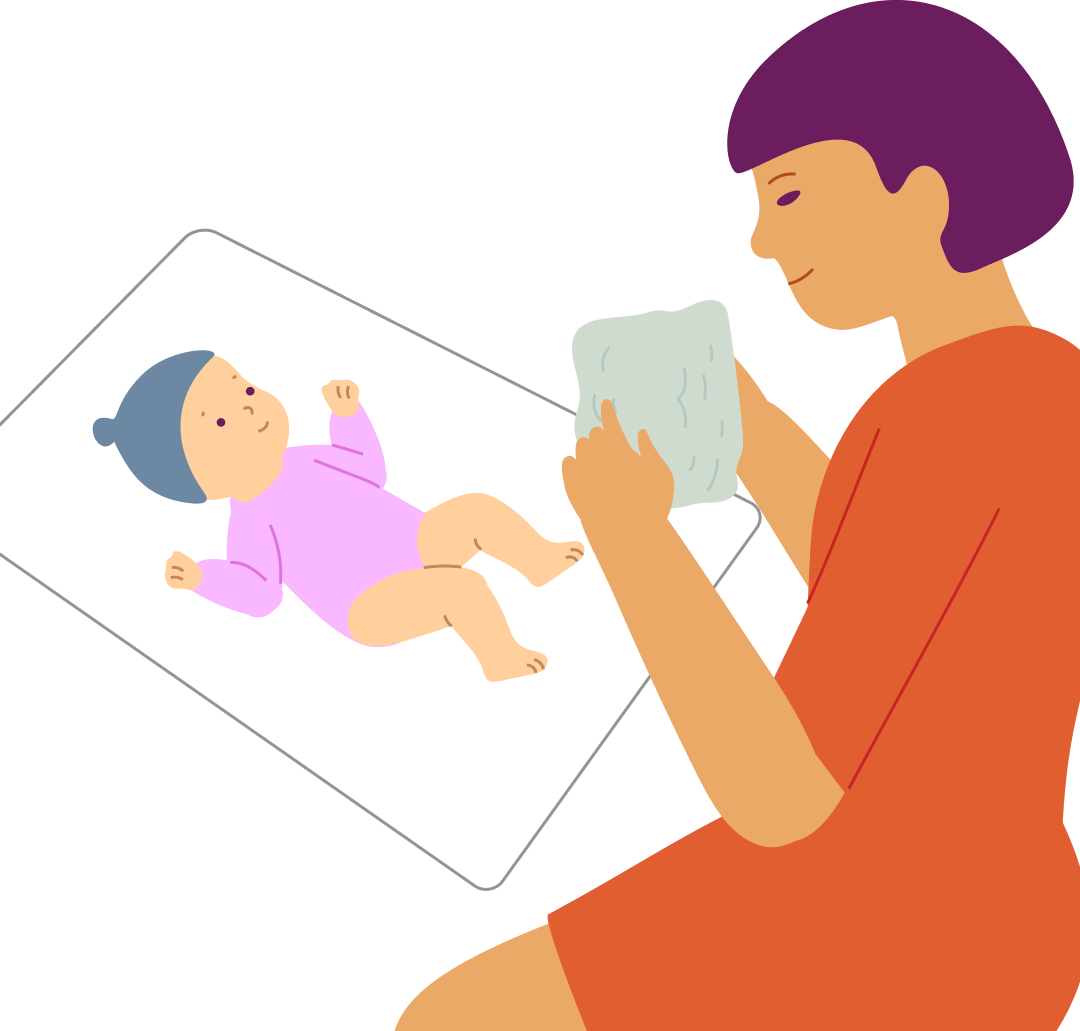 Crinkly foot play—rustling games with the legs, step 3