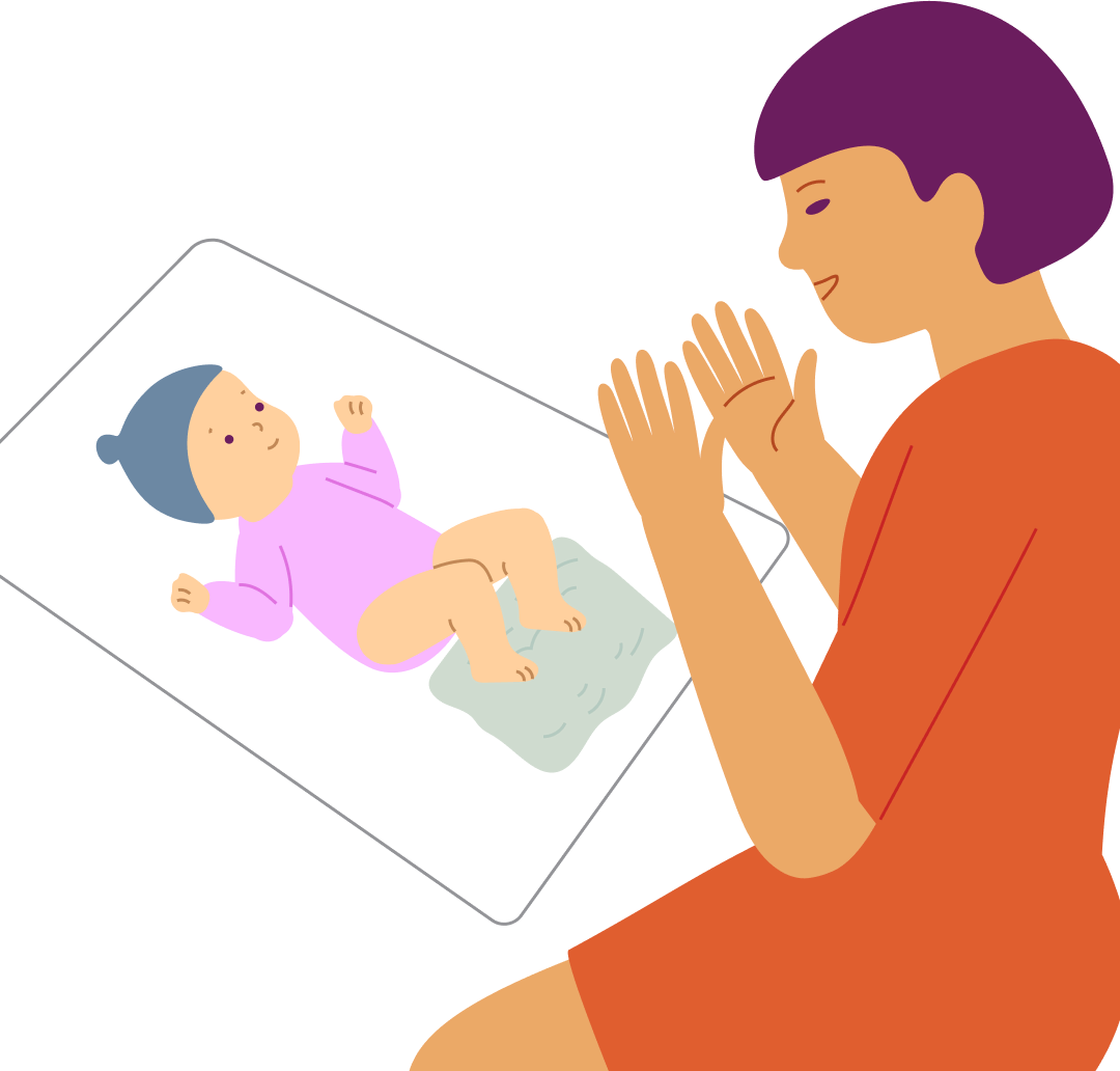 Crinkly foot play—rustling games with the legs, step 7