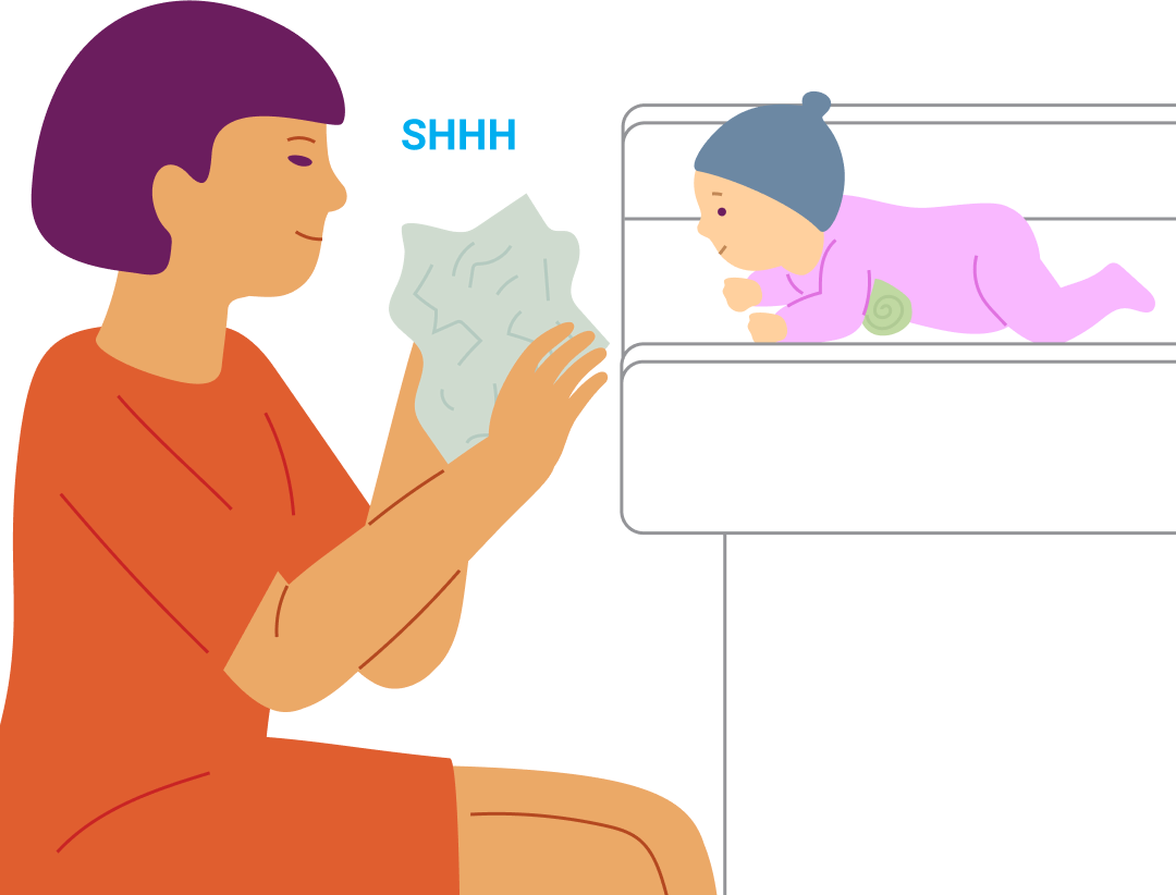 Crinkly games for little hands, step 2