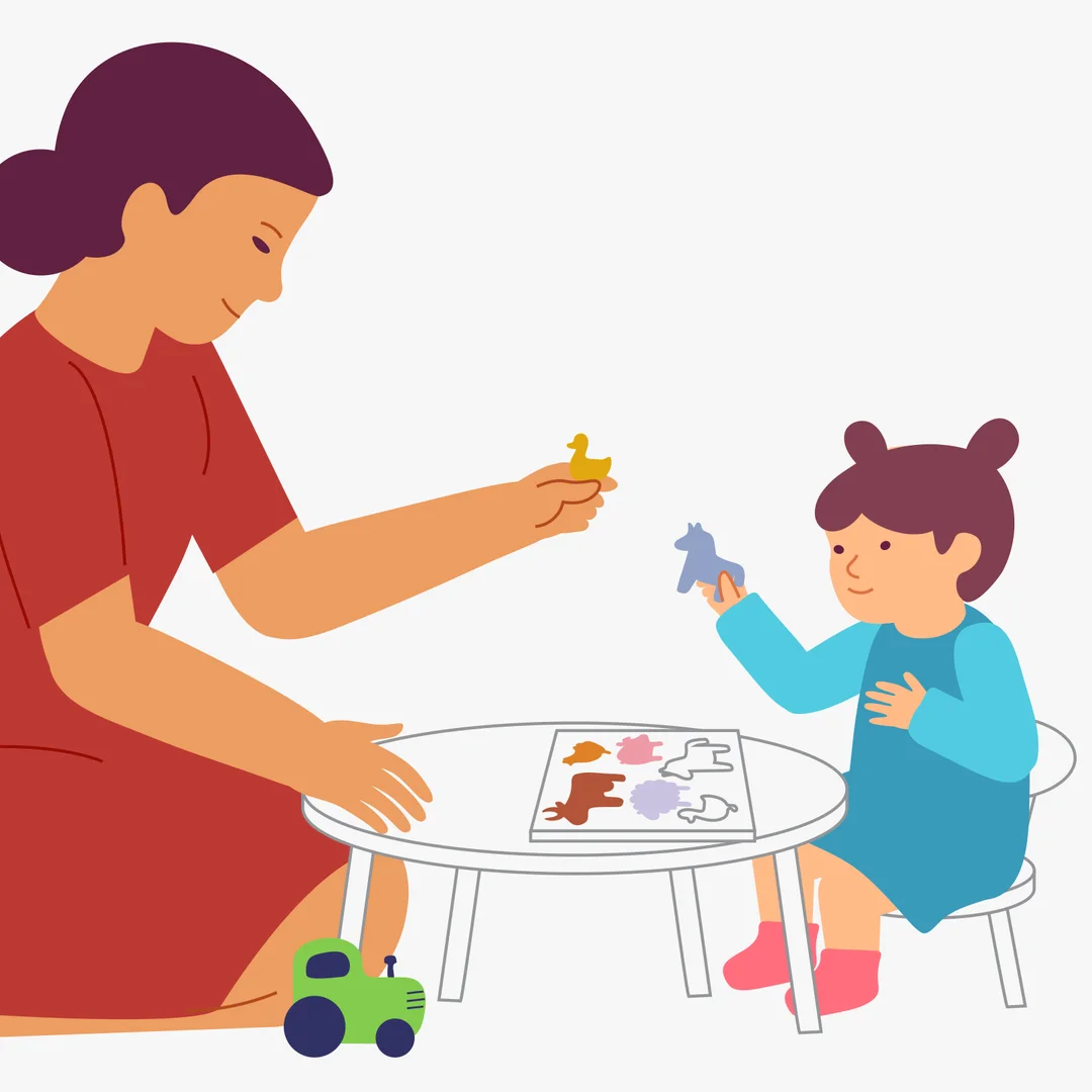 Illustration for “Animal Homes”, step 4: If your child gets tired, help sort the rest of the animals, saying who lives where.