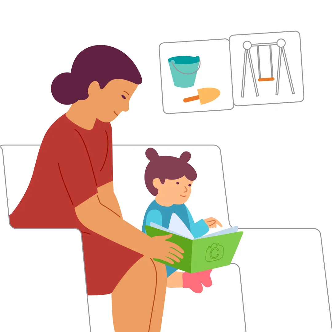 Illustration for “Look Around!”, step 4: At the end of the day, show a photo of the playground.