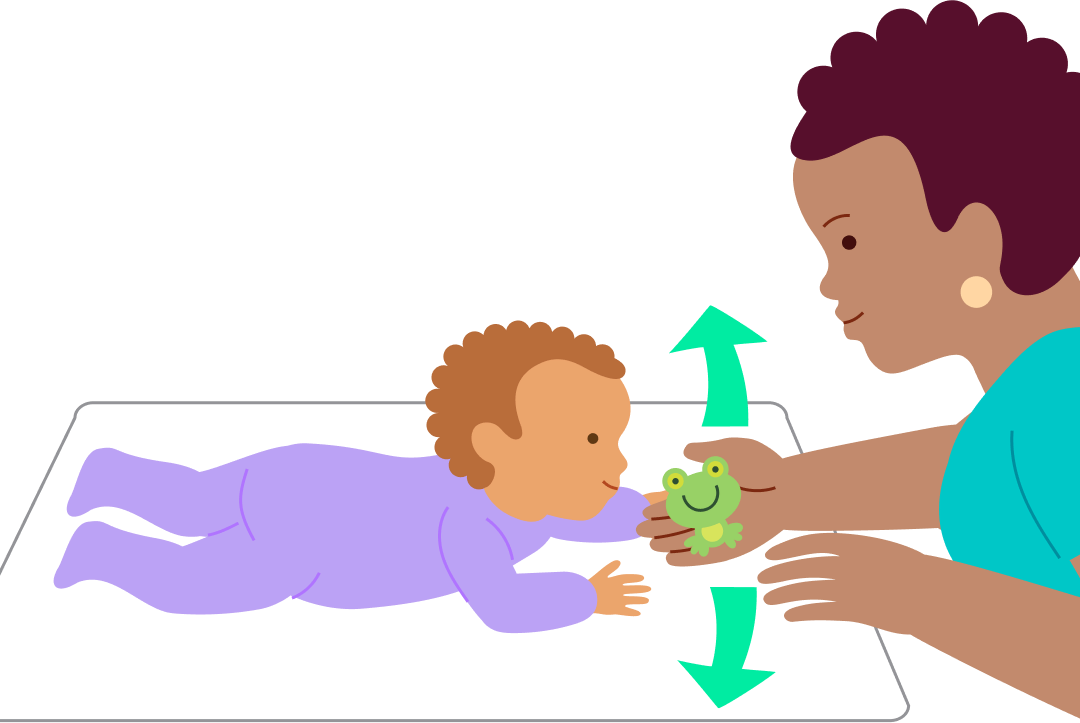 Grab the toy (tummy time), step 2