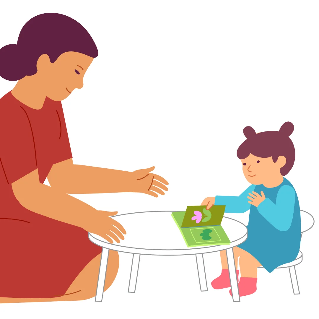 Illustration for “Who Is This?”, step 3: Point to one more flap.