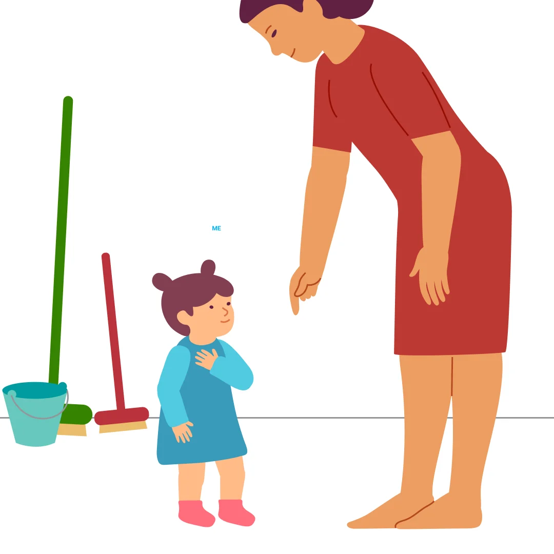 Illustration for “Home Helpers”, step 4: Help again at the end if needed.