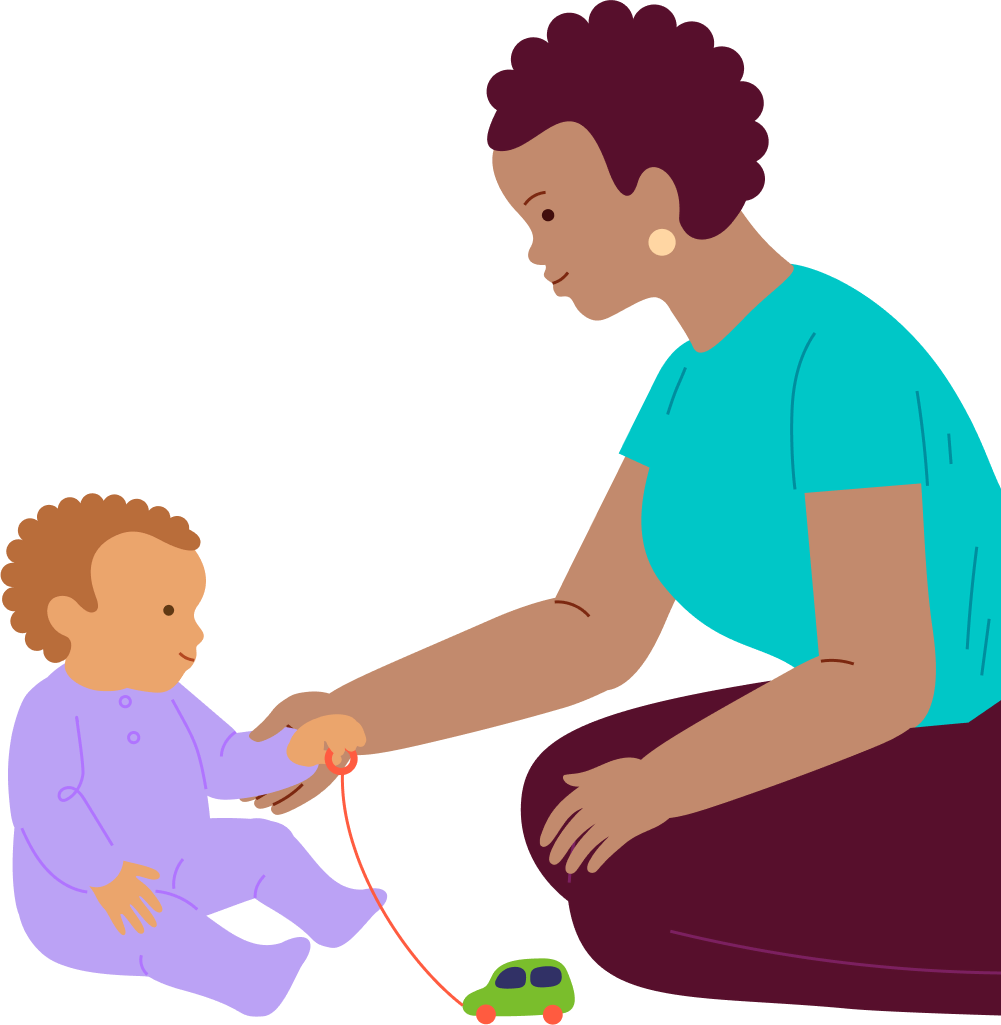 Pulling the toy by its string, step 3