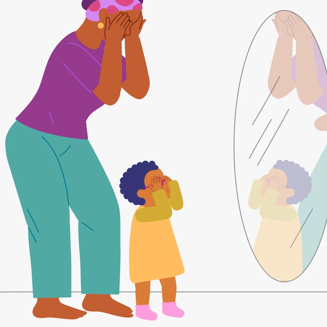 Illustration for “My Body: Show and Tell!”, step 2: Now sing the next verse: Head, shoulders, eyes and ears, eyes and ears.