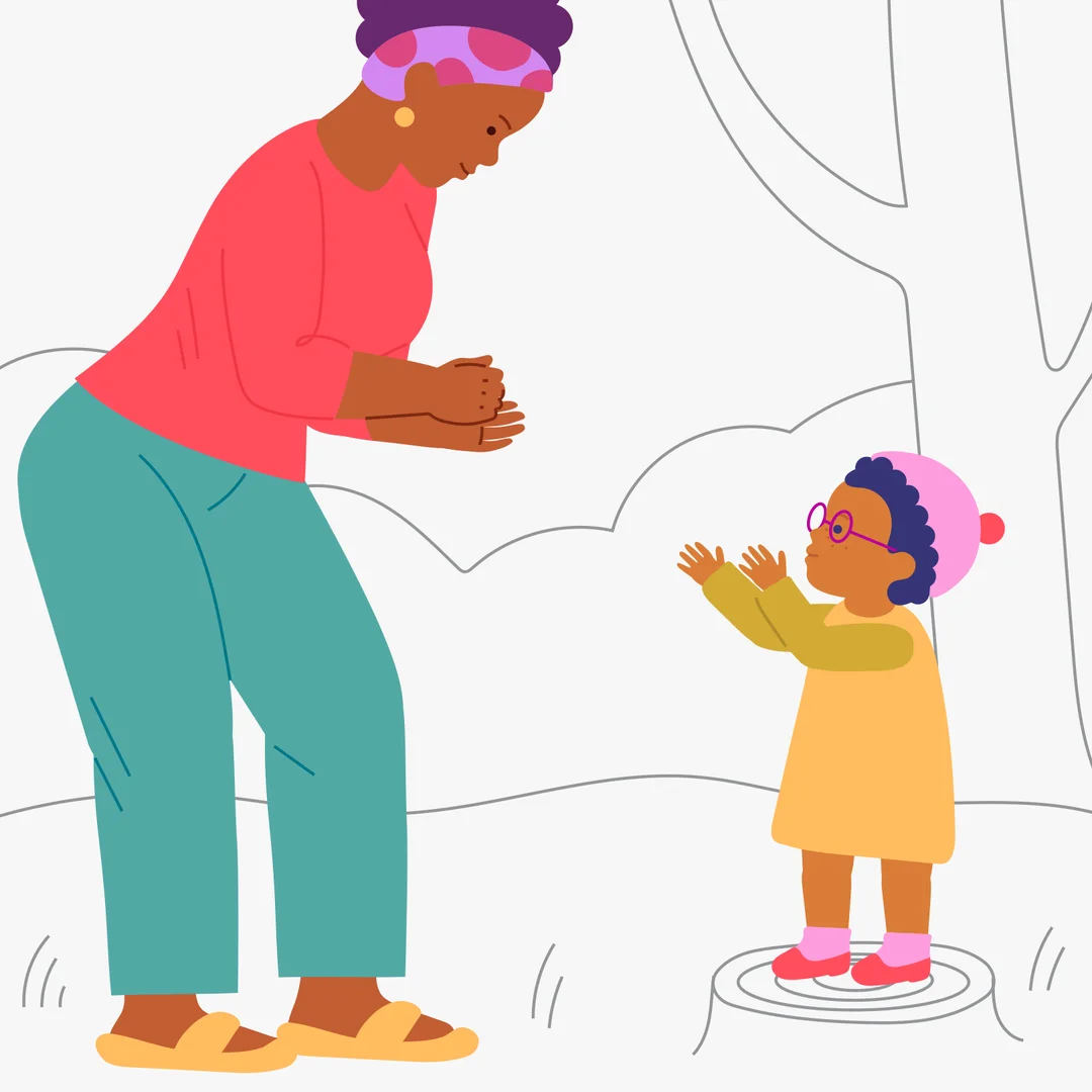 Illustration for “Park Adventures!”, step 1: For the first game you will need: A calm, safe place to play outside or at home.