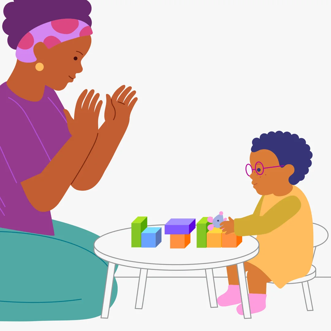 Illustration for “Building Block Furniture for a Mouse”, step 4: Play with what you have built.