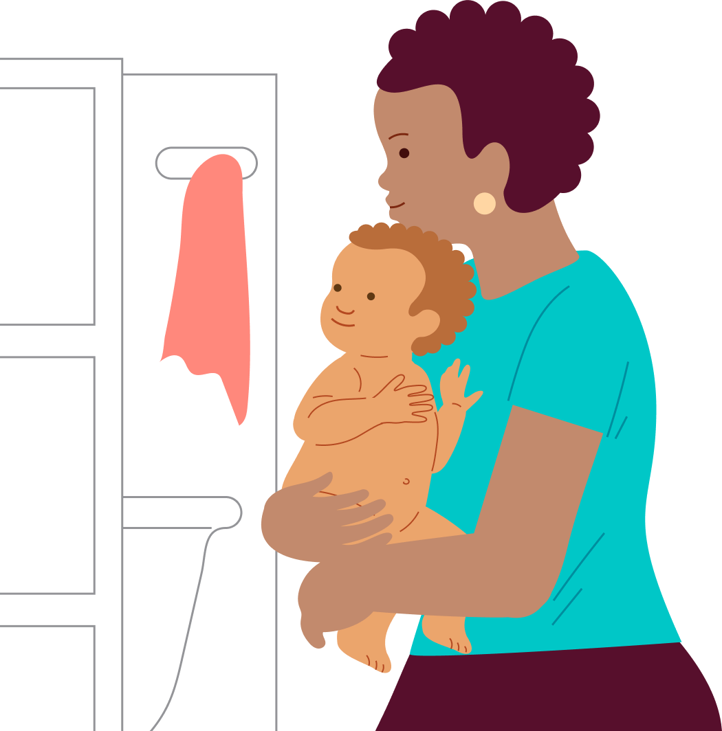Bathtime—“Splash-splash, step 2