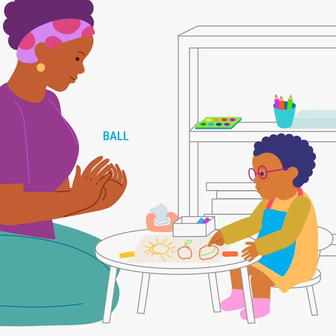 Illustration for “What Did We Make? Drawing Circles”, step 4: When you’re finished, look at all the drawings together.