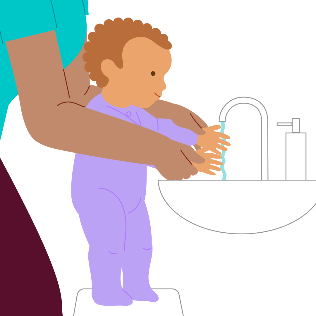Washing up, step 4