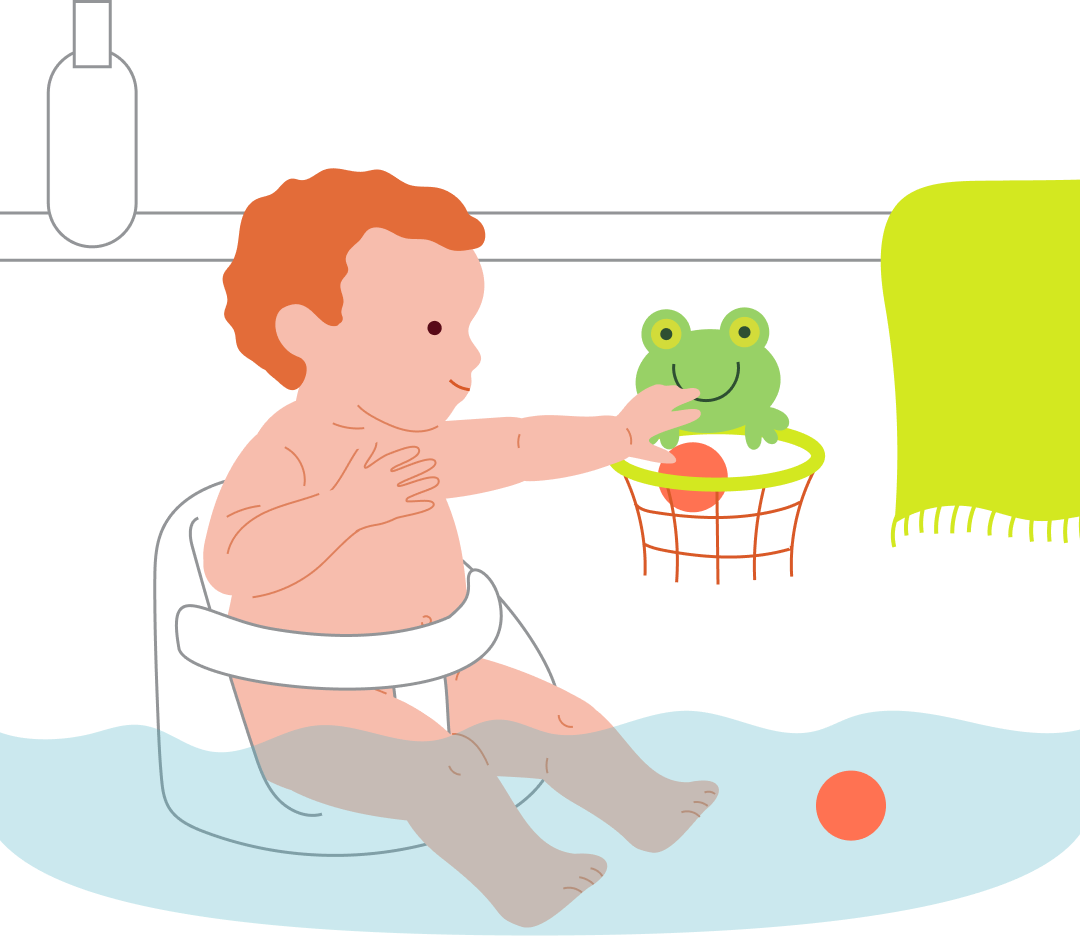 Playing with toys during bathtime, step 6