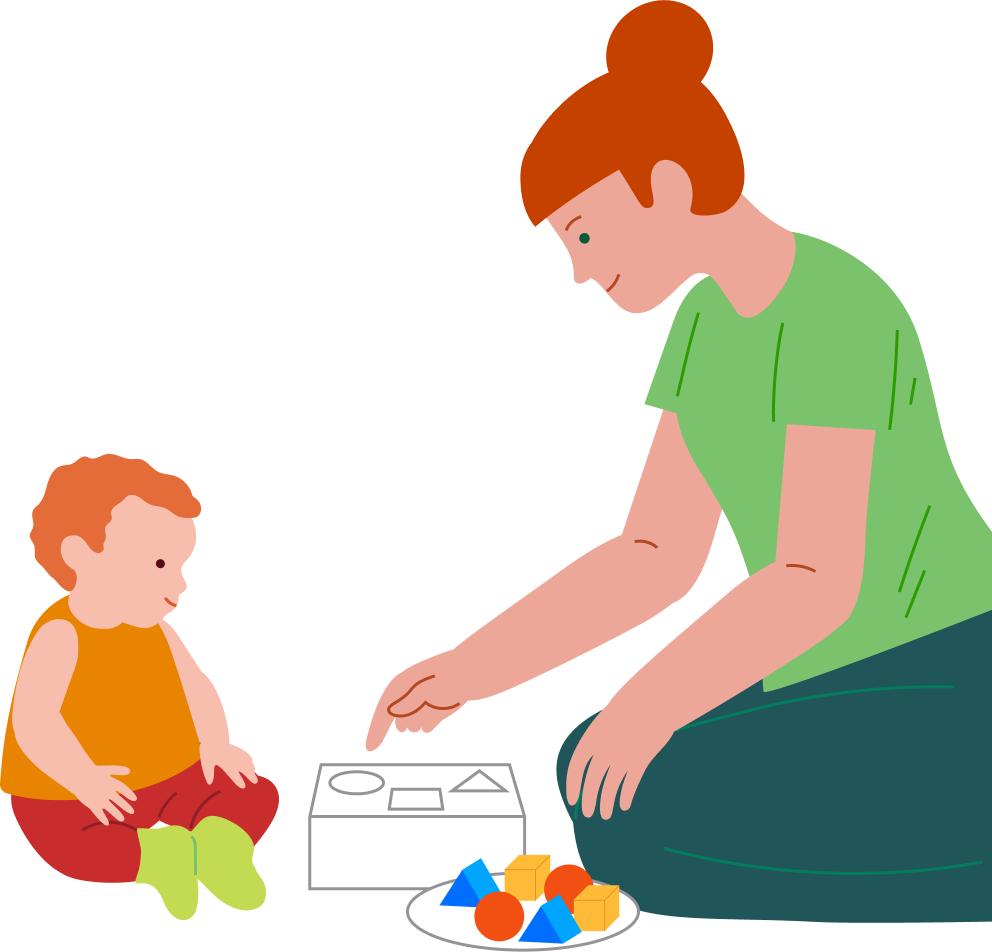 Shape sorter box, step 1