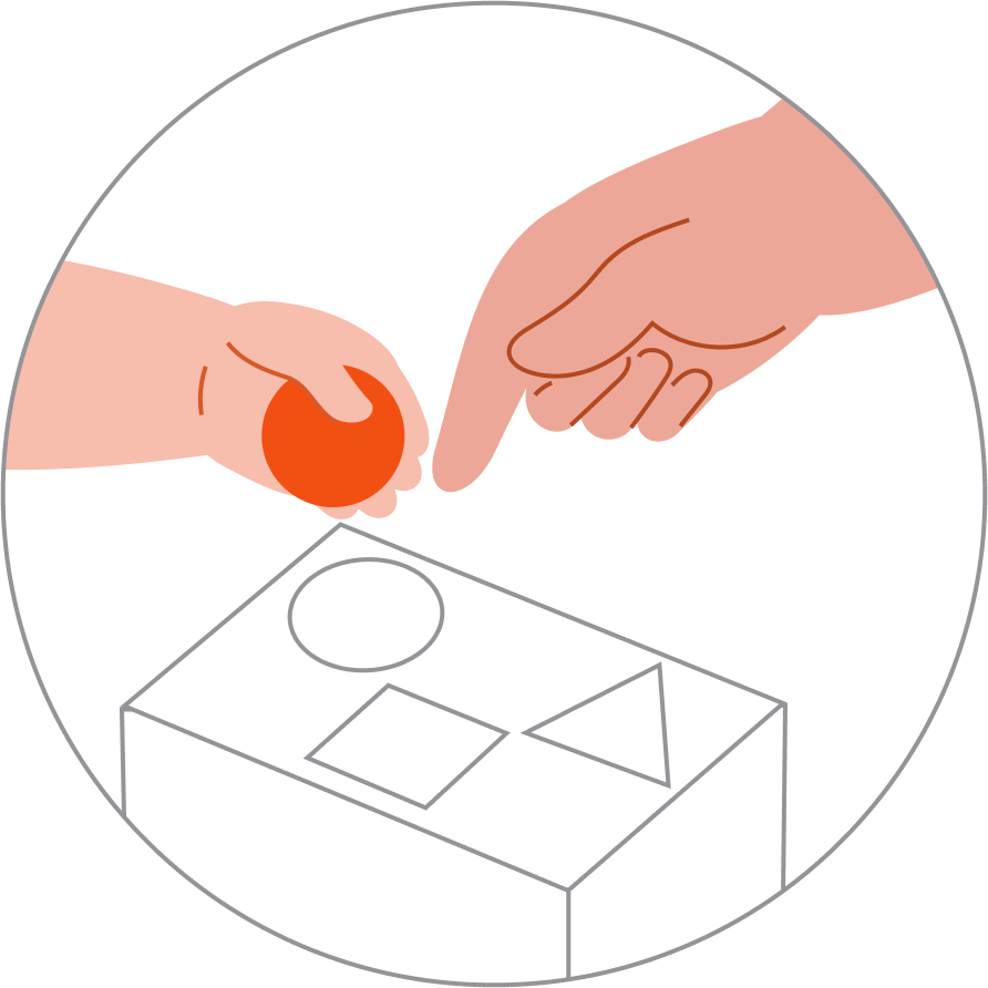 Shape sorter box, step 2
