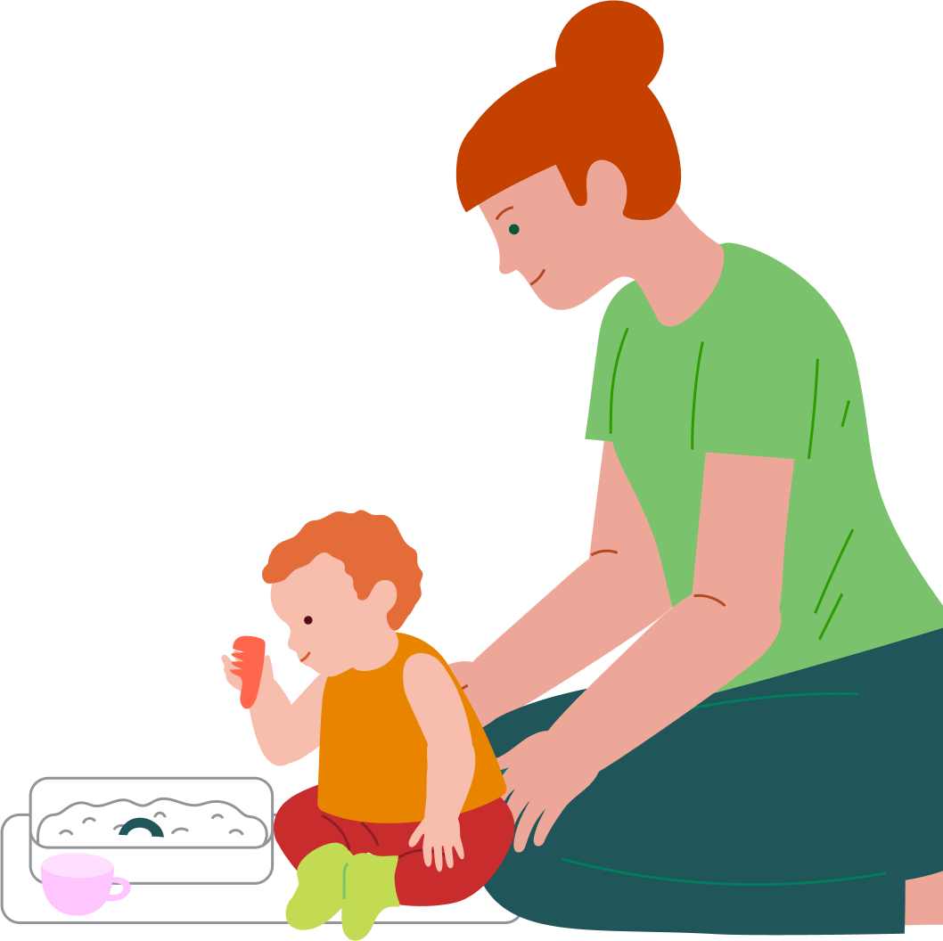 Sensory box fun: searching for toys in a tub of grains or peas, step 5