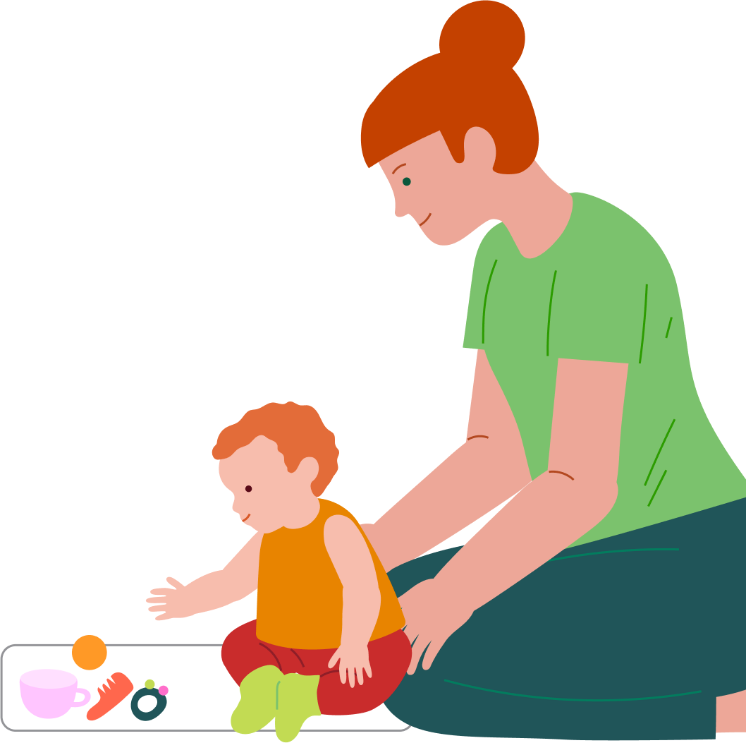 Sensory box fun: searching for toys in a tub of grains or peas, step 6