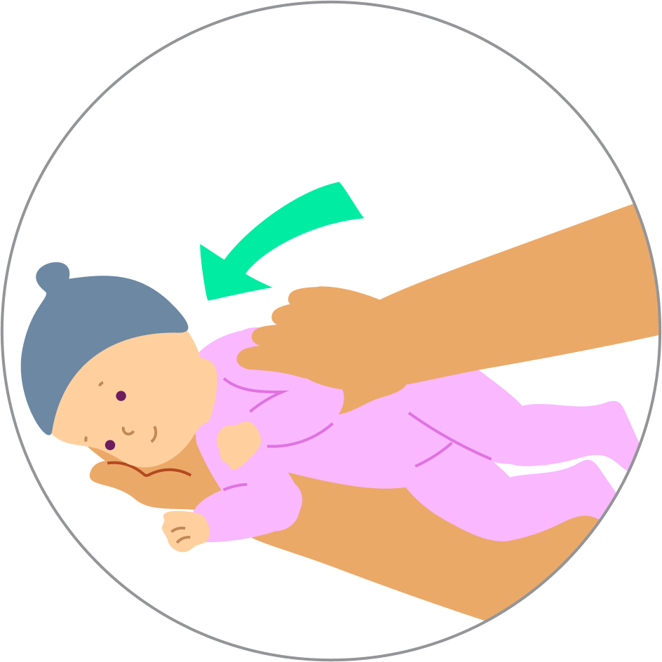 Lifting baby out of the crib, step 2