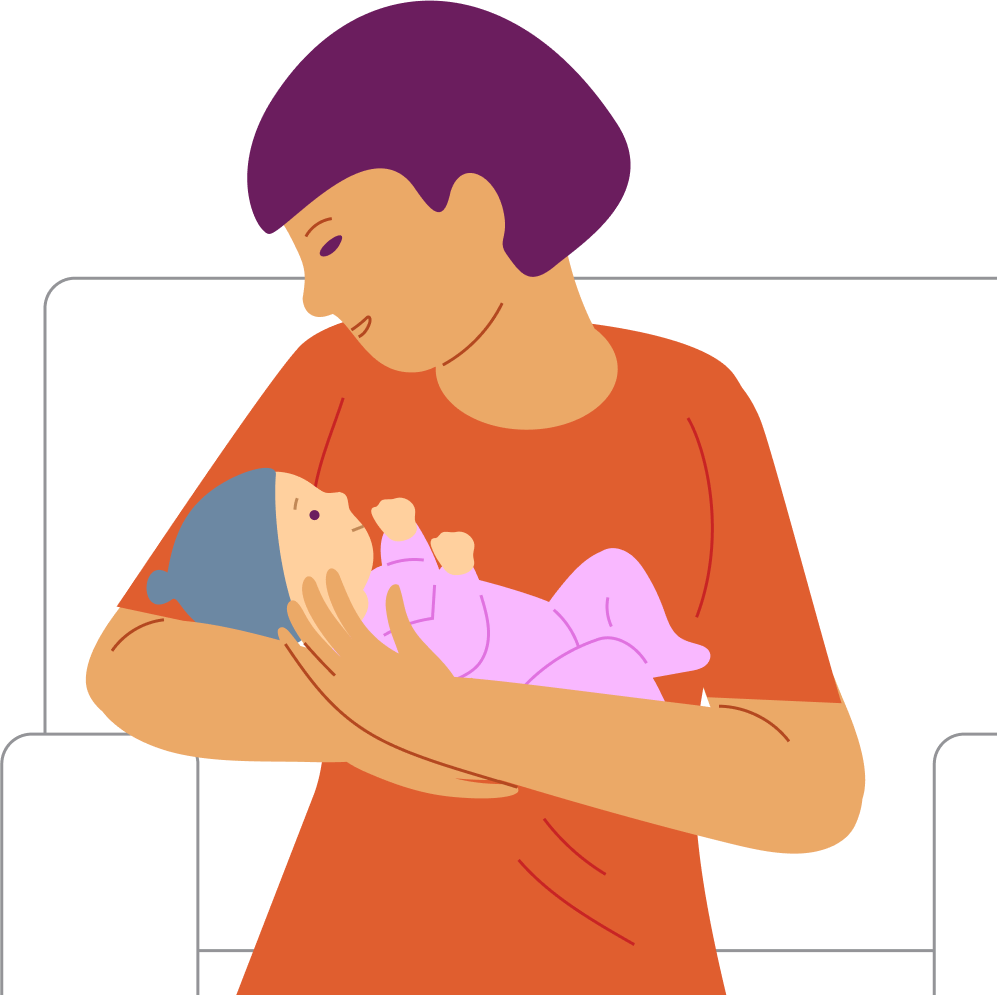 Helping baby suck better with a palm massage, step 2