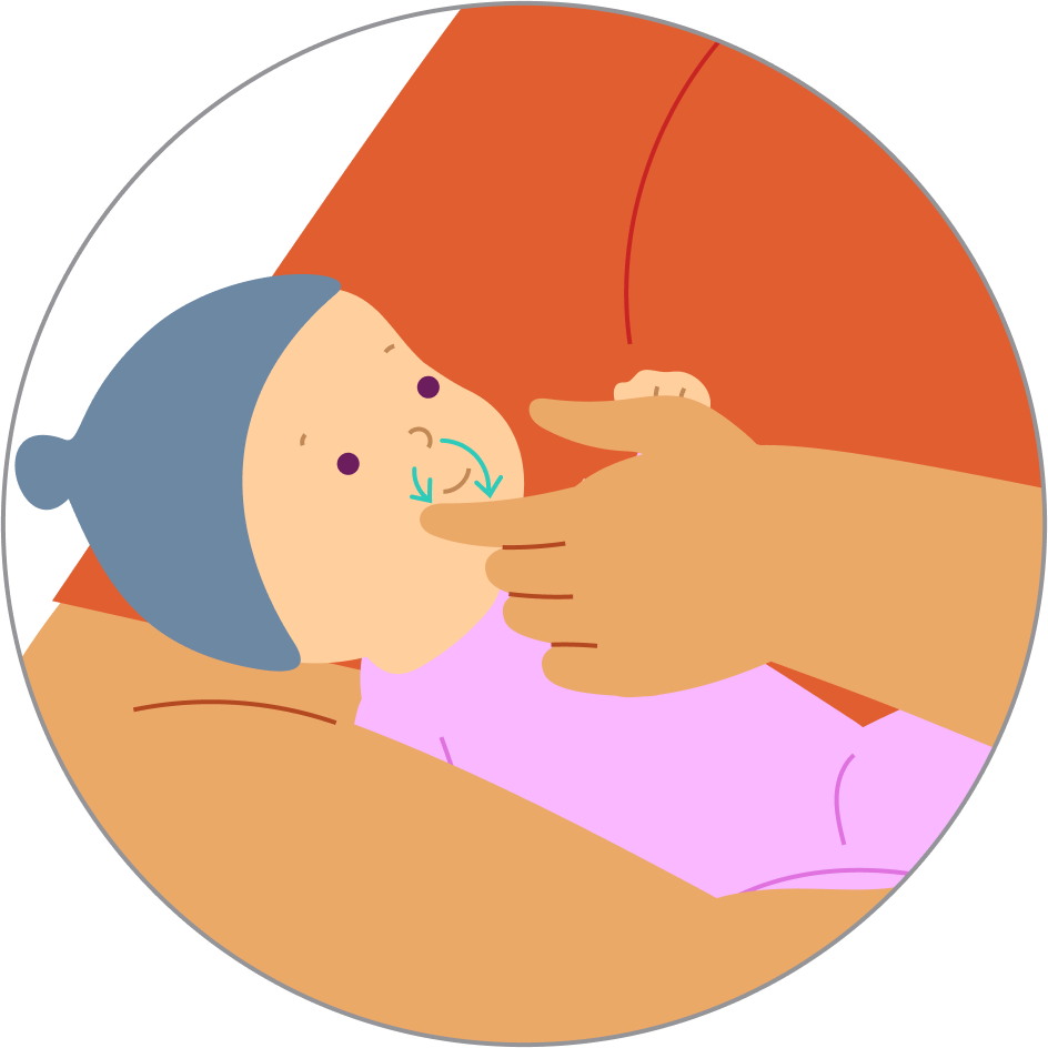 Massage before feeding, step 2