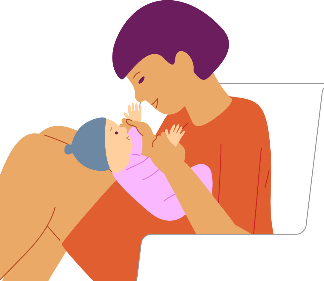 Peek-a-boo with baby, step 5